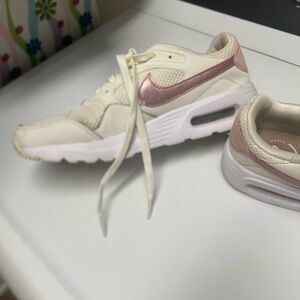 Nike Off-White and Metallic Pink Sneakers